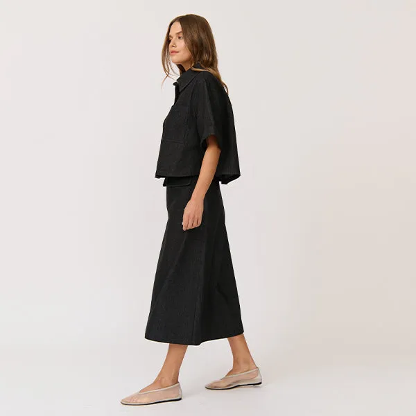 Astrid Skirt - Black Denim