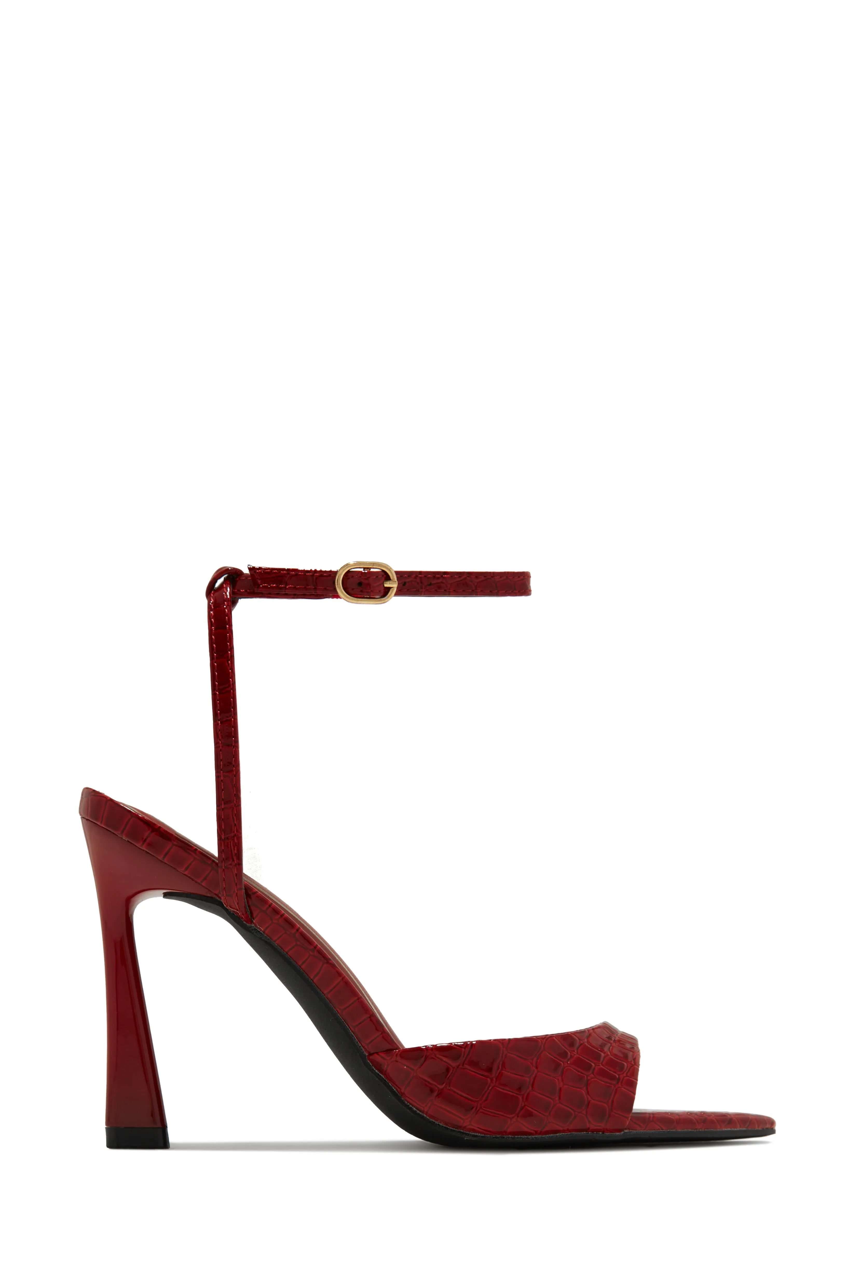 Azani Mary Jane Strap Heels - Cherry