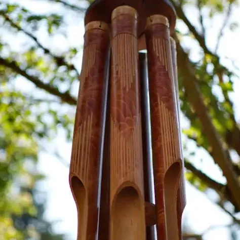 Bamboo Wind Chimes - Elegant Auburn