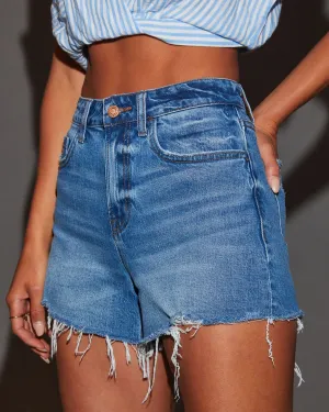 Bridget High Rise Distressed Denim Shorts