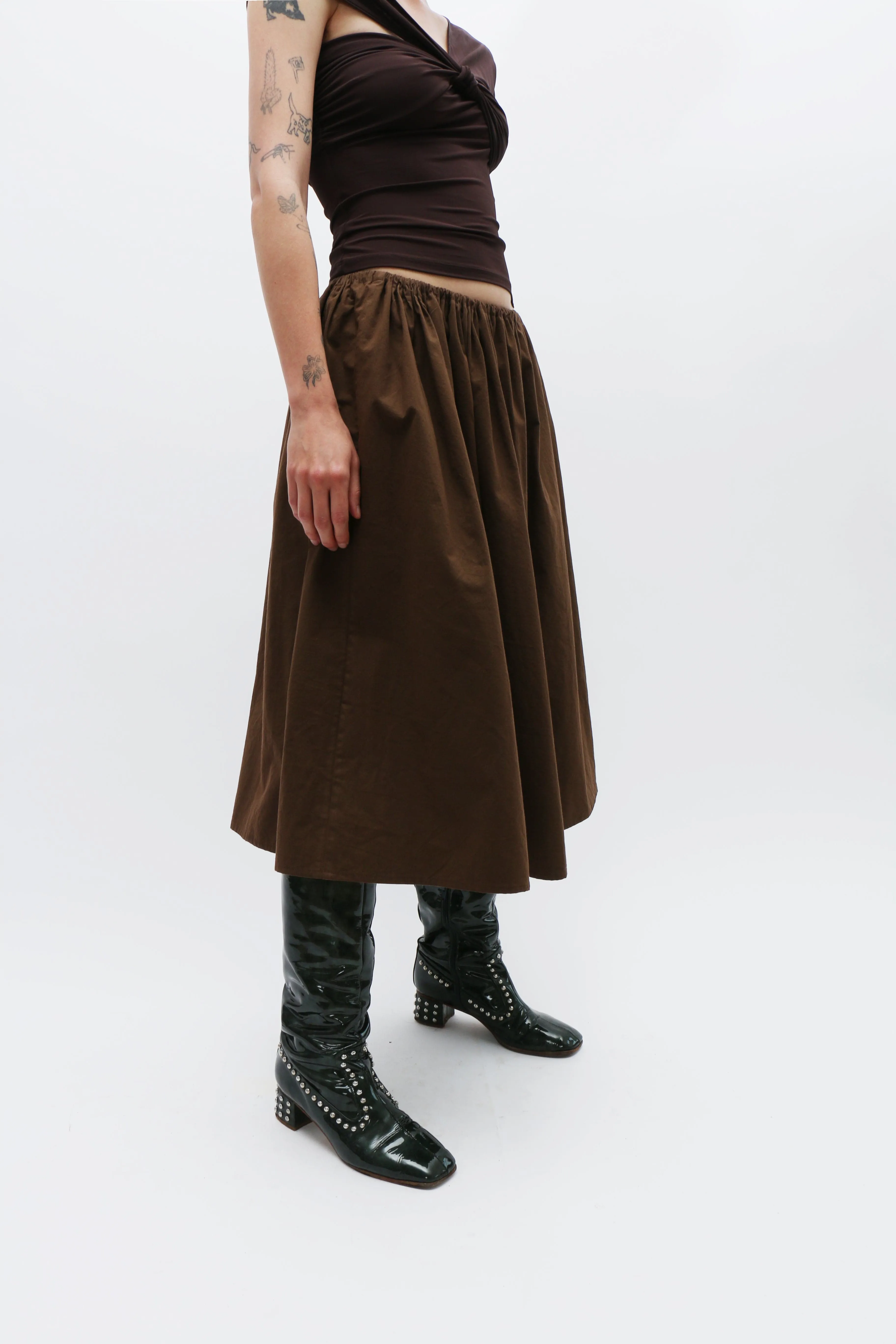 Brown Tie Skirt