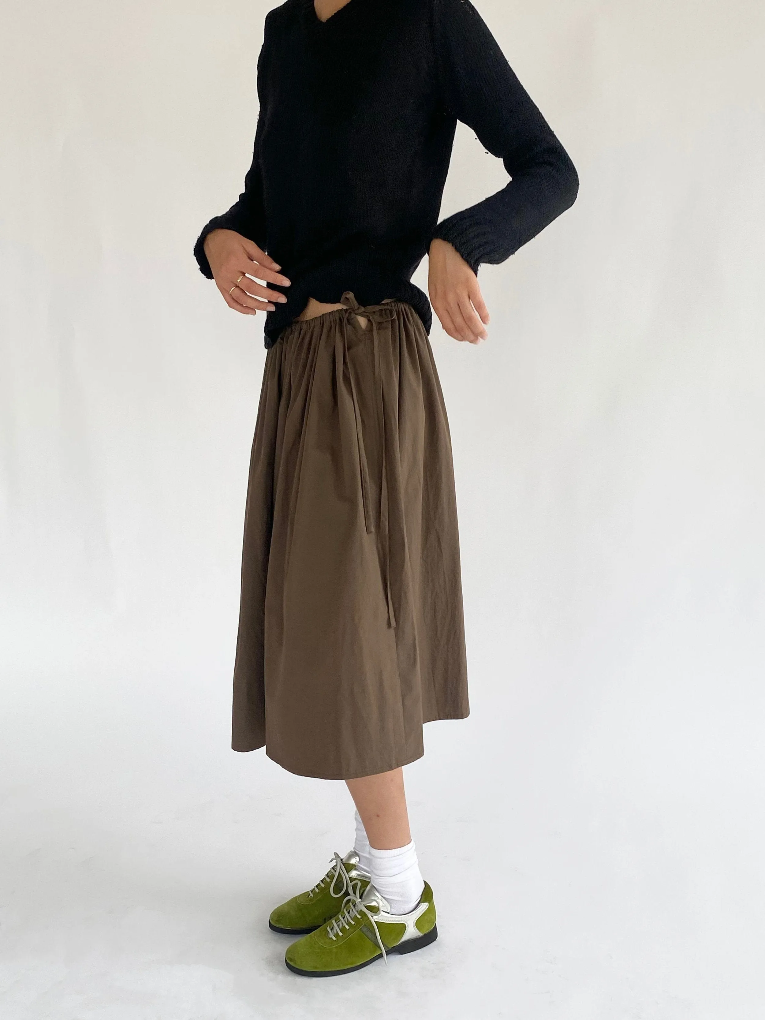 Brown Tie Skirt