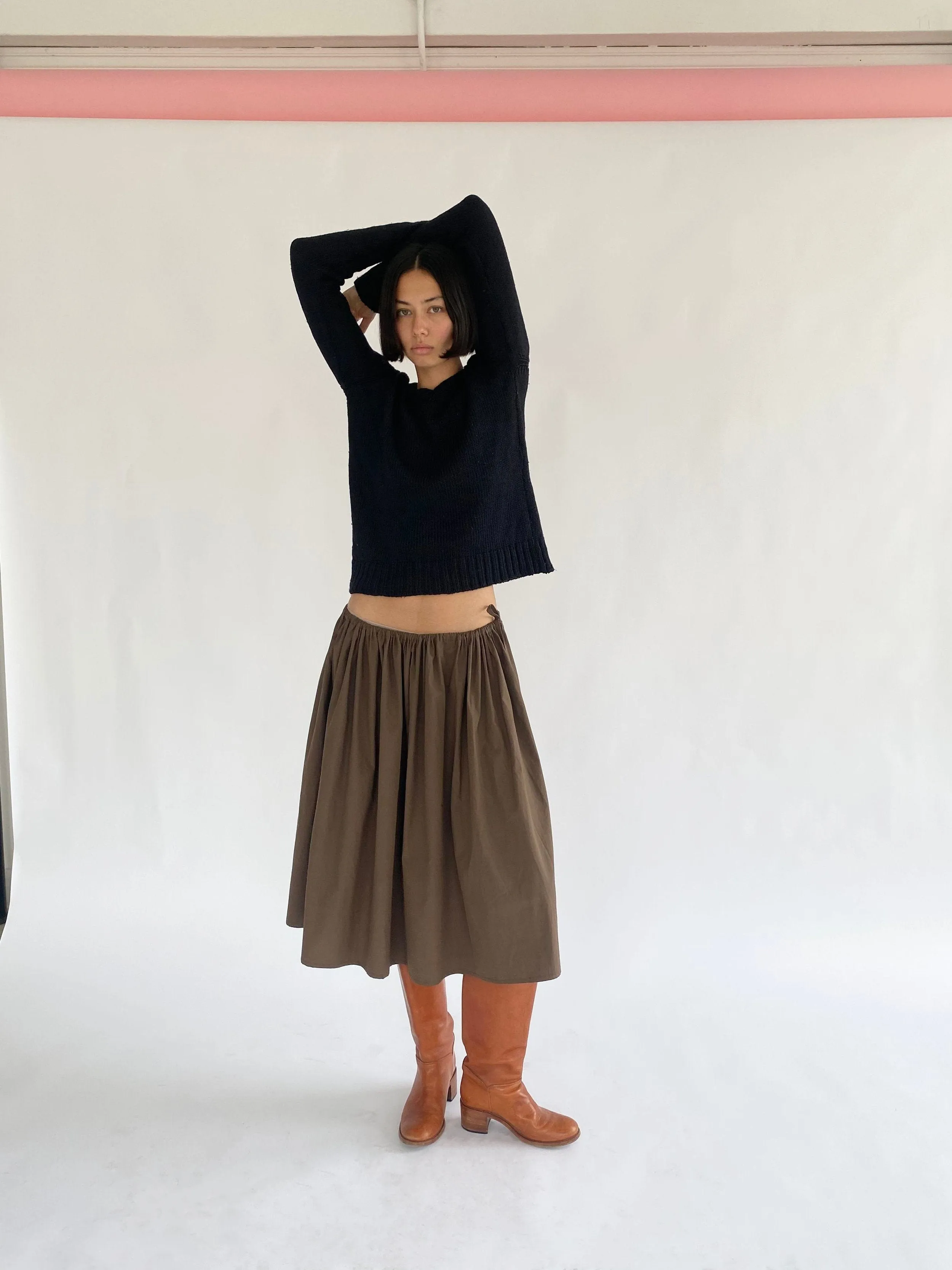 Brown Tie Skirt