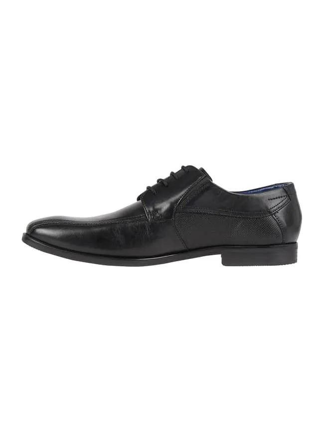 Bugatti leather lace-up shoes, black