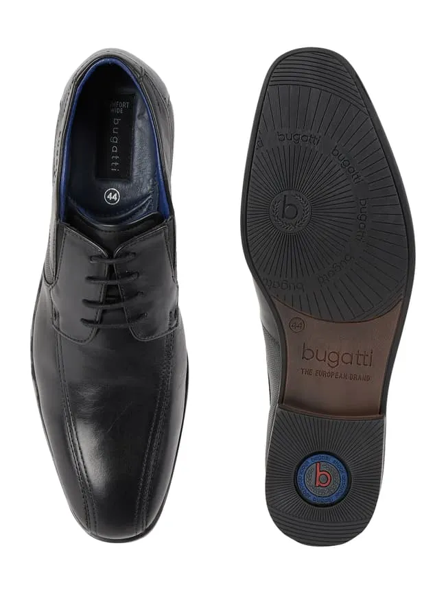 Bugatti leather lace-up shoes, black