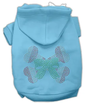 Candy Cane Crossbones Rhinestone Hoodie Baby Blue XXL (18)