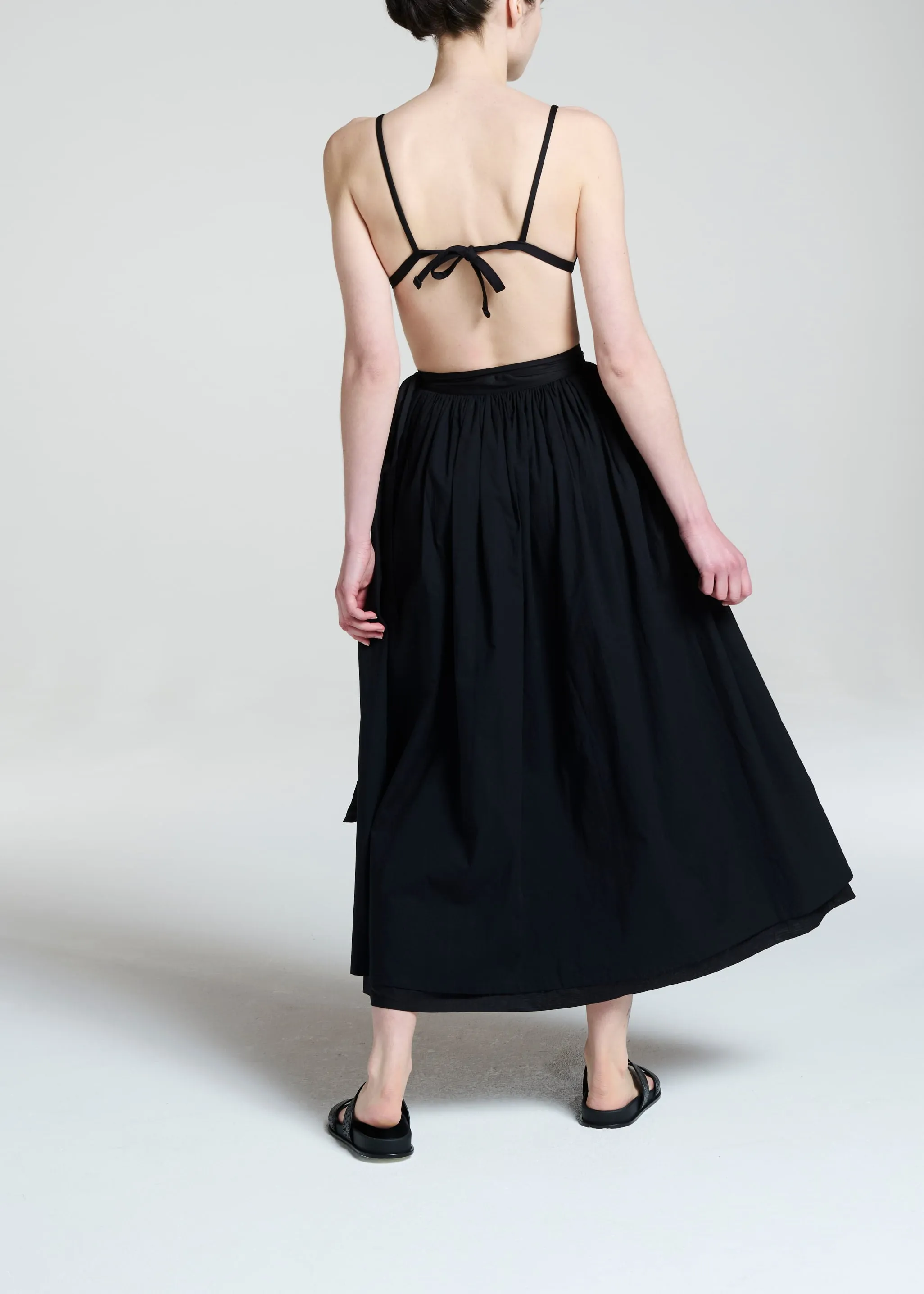 Coco Black Cotton Skirt