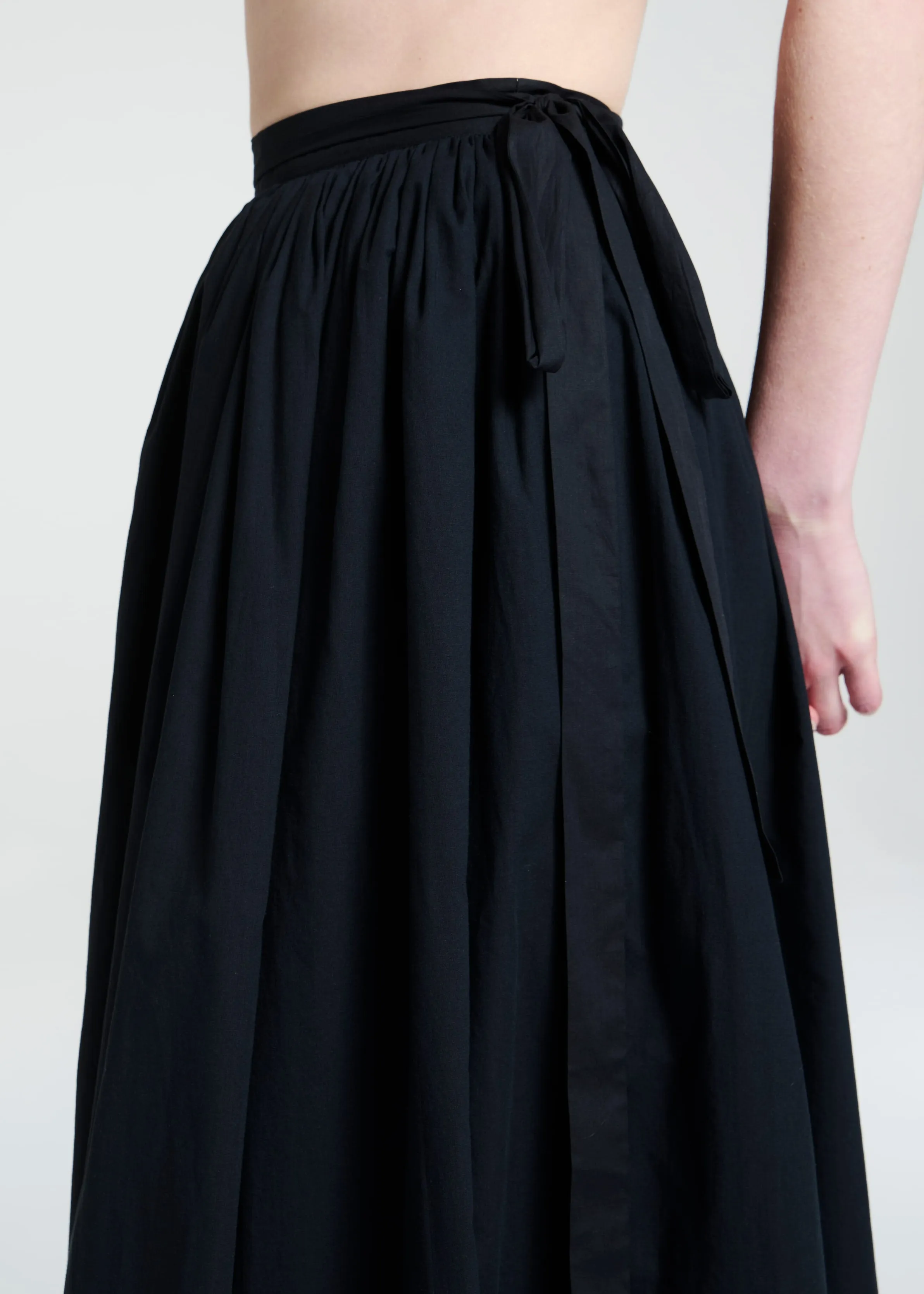 Coco Black Cotton Skirt