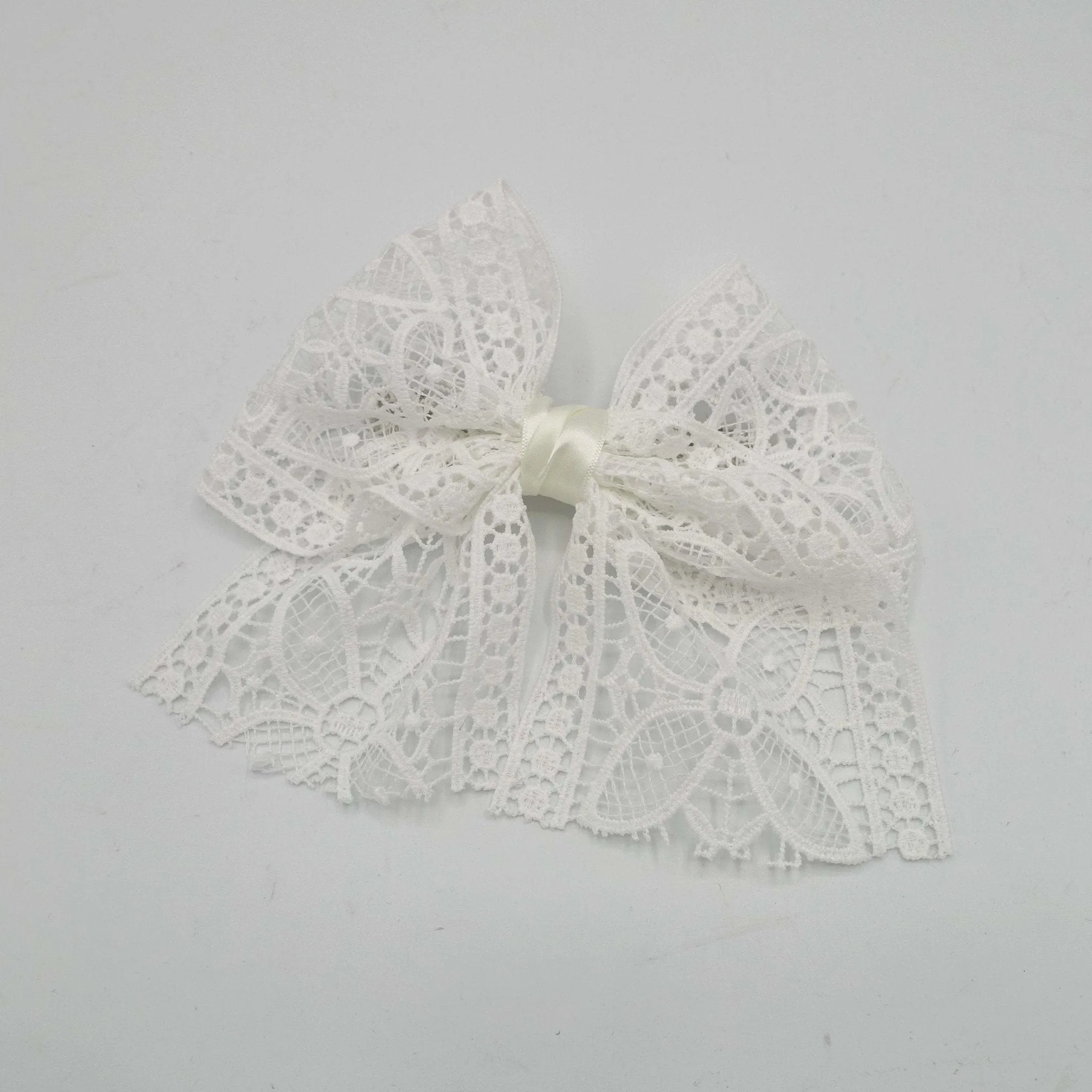 flower petal lace hair bow french barrette women hair accessory