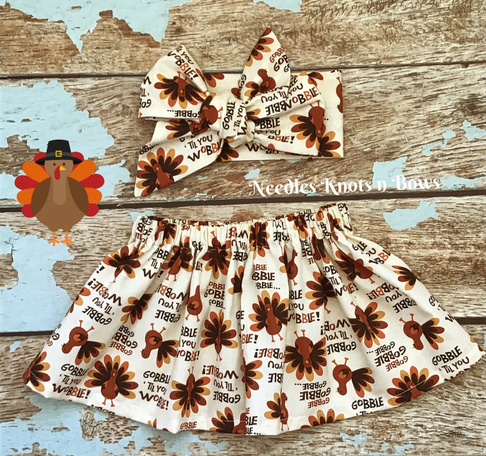 Girls Thanksgiving Turkey Skirt, Baby Skirt, Toddlers