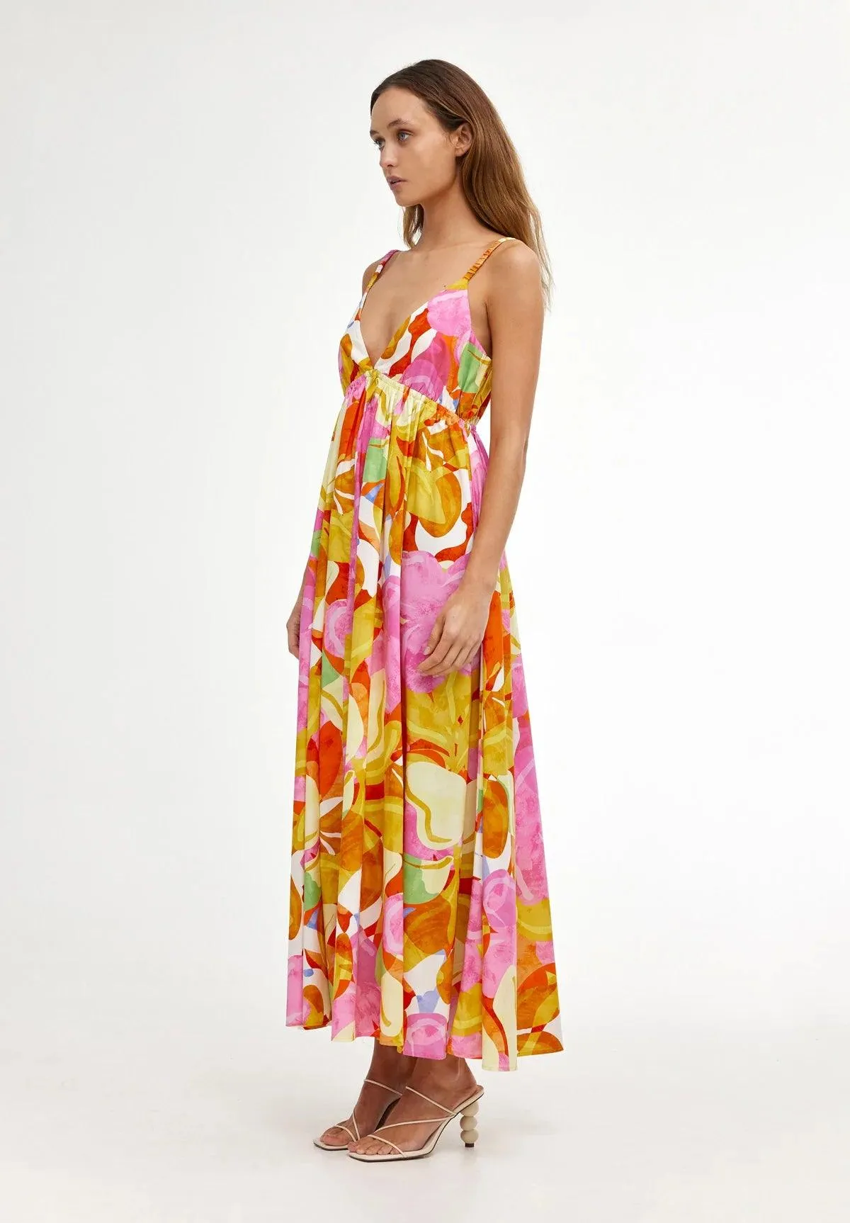 Kinney Camille Dress in Capri Abstract Print - Final Sale