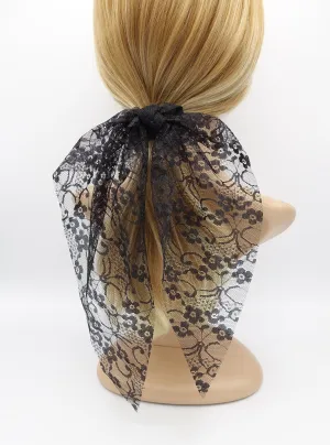 lace hair bow tail hair tie scrunchies for women