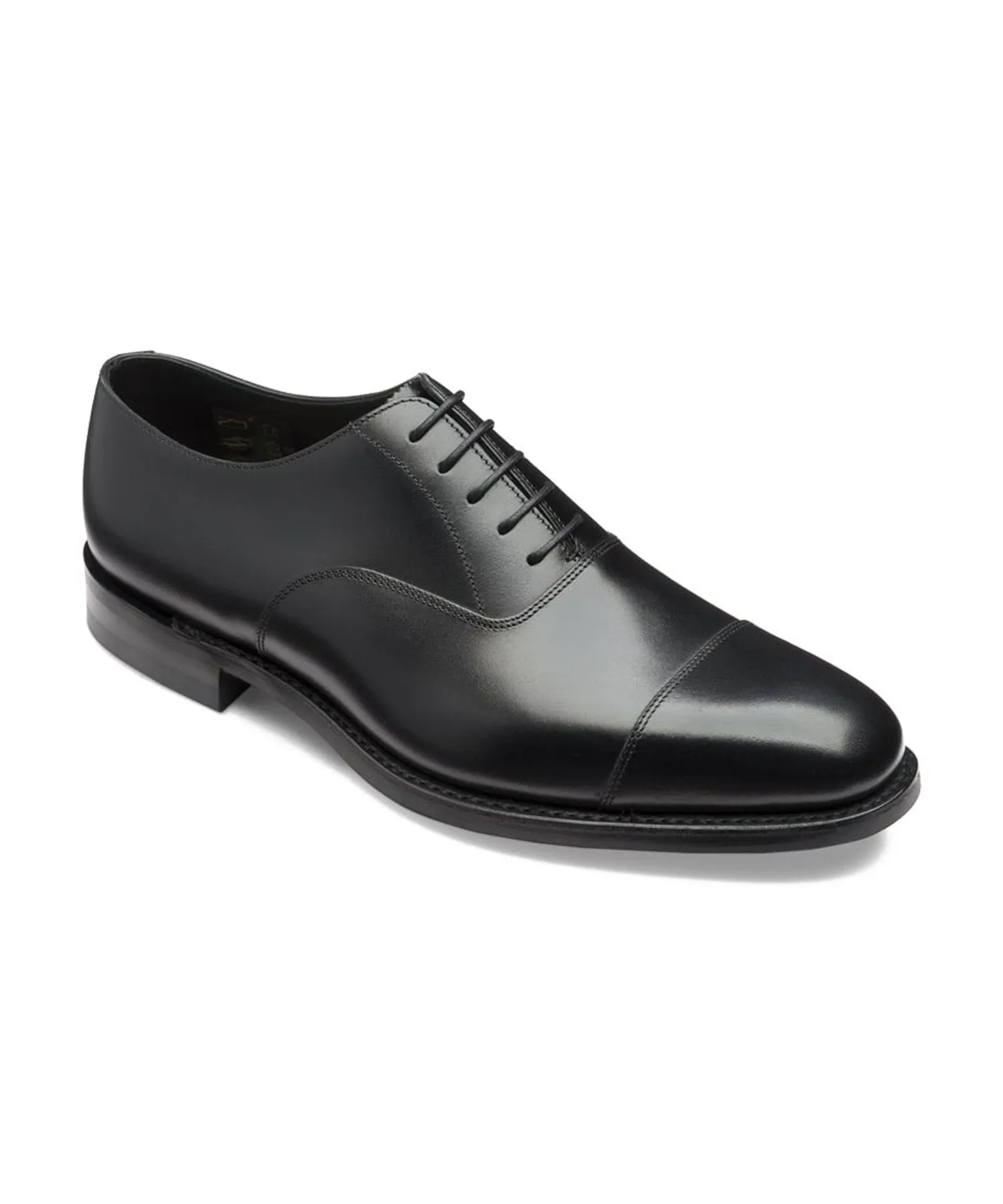 Loake 1880 Aldwych Captoe Shoe in Black Calf