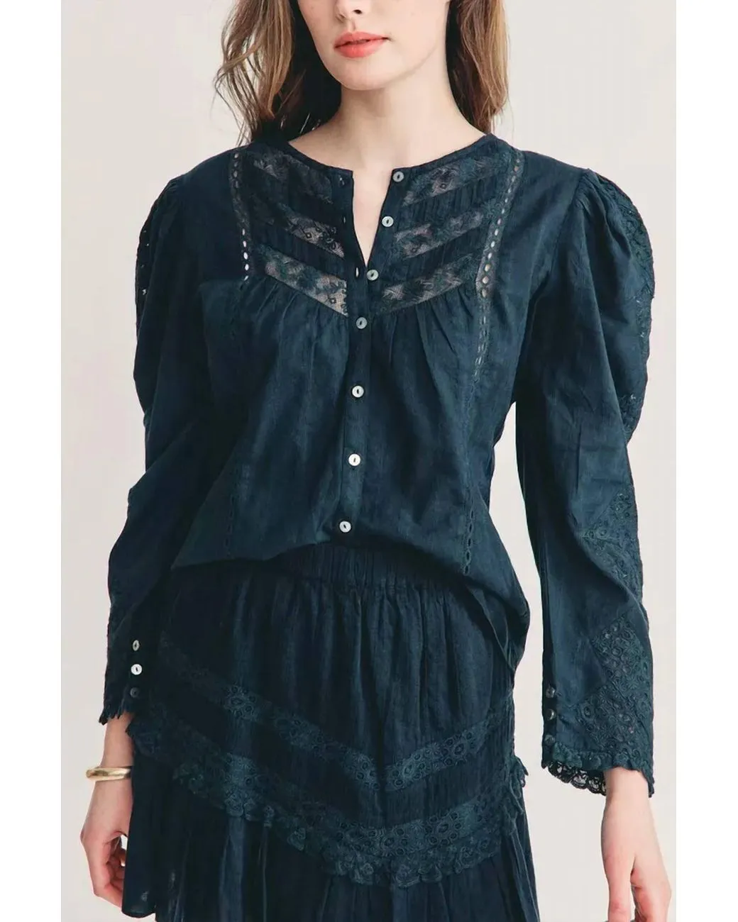 LoveShackFancy Broadway Blouse