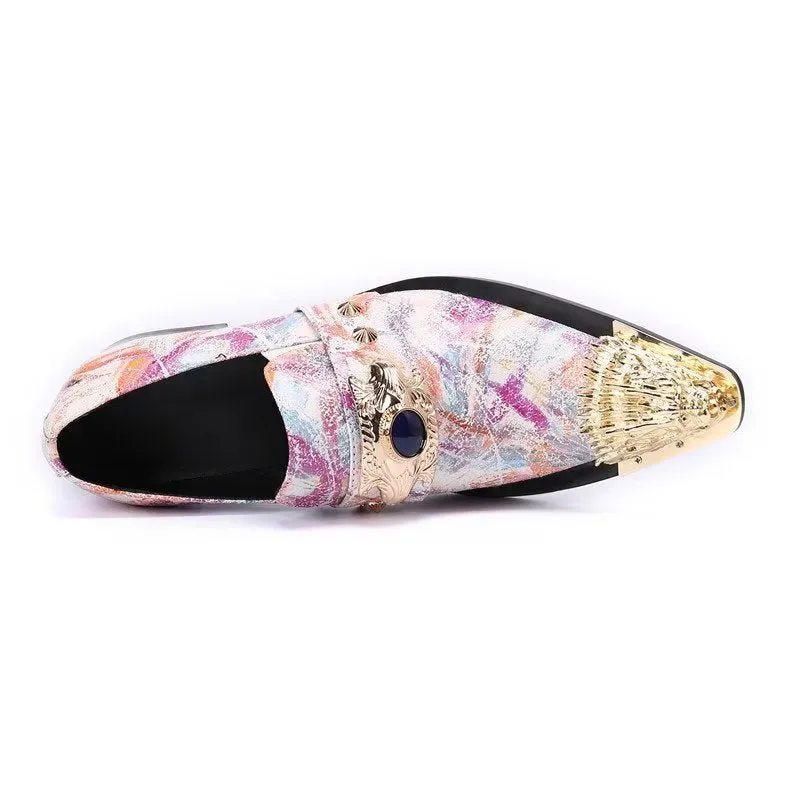 Luxury Exotic Leather Pointed Toe Slip-on Shoes