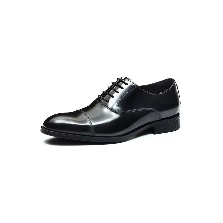 Luxury Leather Round Toe Oxford Dress Shoes