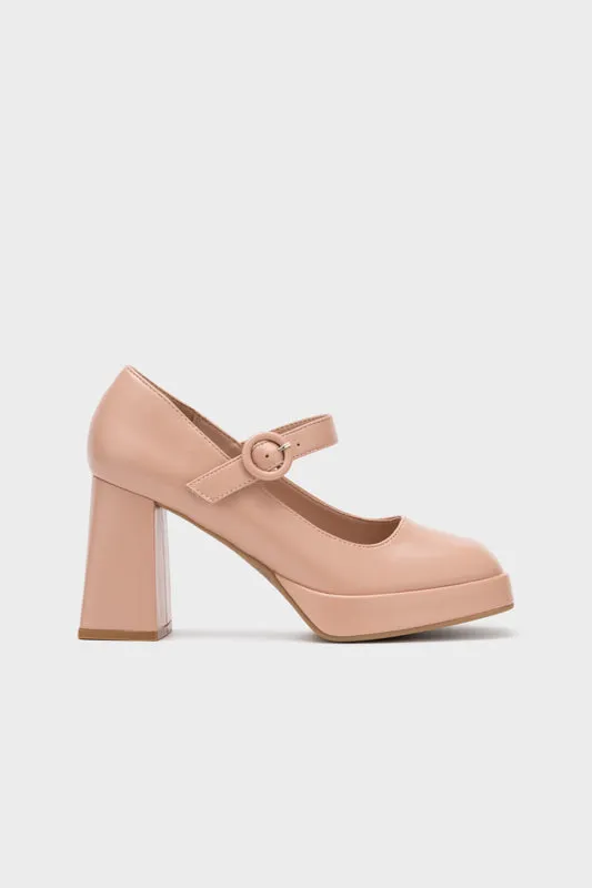 MARY JANE PLATFORM CHUNKY HEEL PUMP