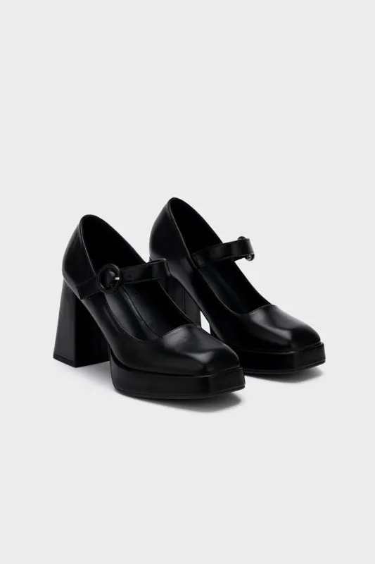 MARY JANE PLATFORM CHUNKY HEEL PUMP