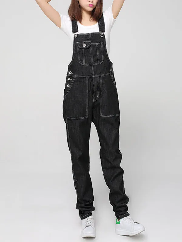 Mid-Rise Straight Leg Overalls (USA ONLY)