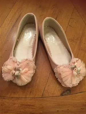 Miss Rose Sister Violet Pink Lace Bow Princess Shoes