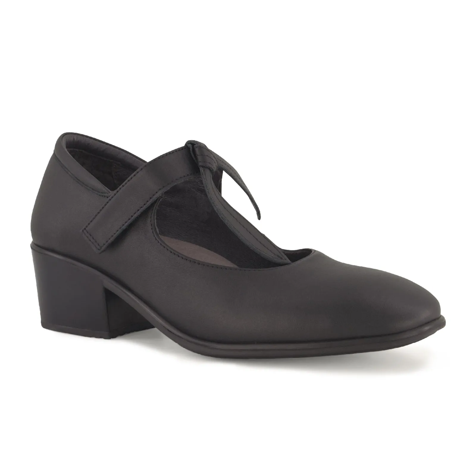 Naot Nobility Heeled Mary Jane (Women) - Jet Black Leather