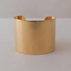 Plain Brass Wrist Cuff Corsage- 2''