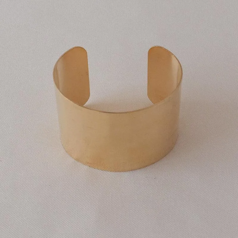 Plain Brass Wrist Cuff Corsage- 2''