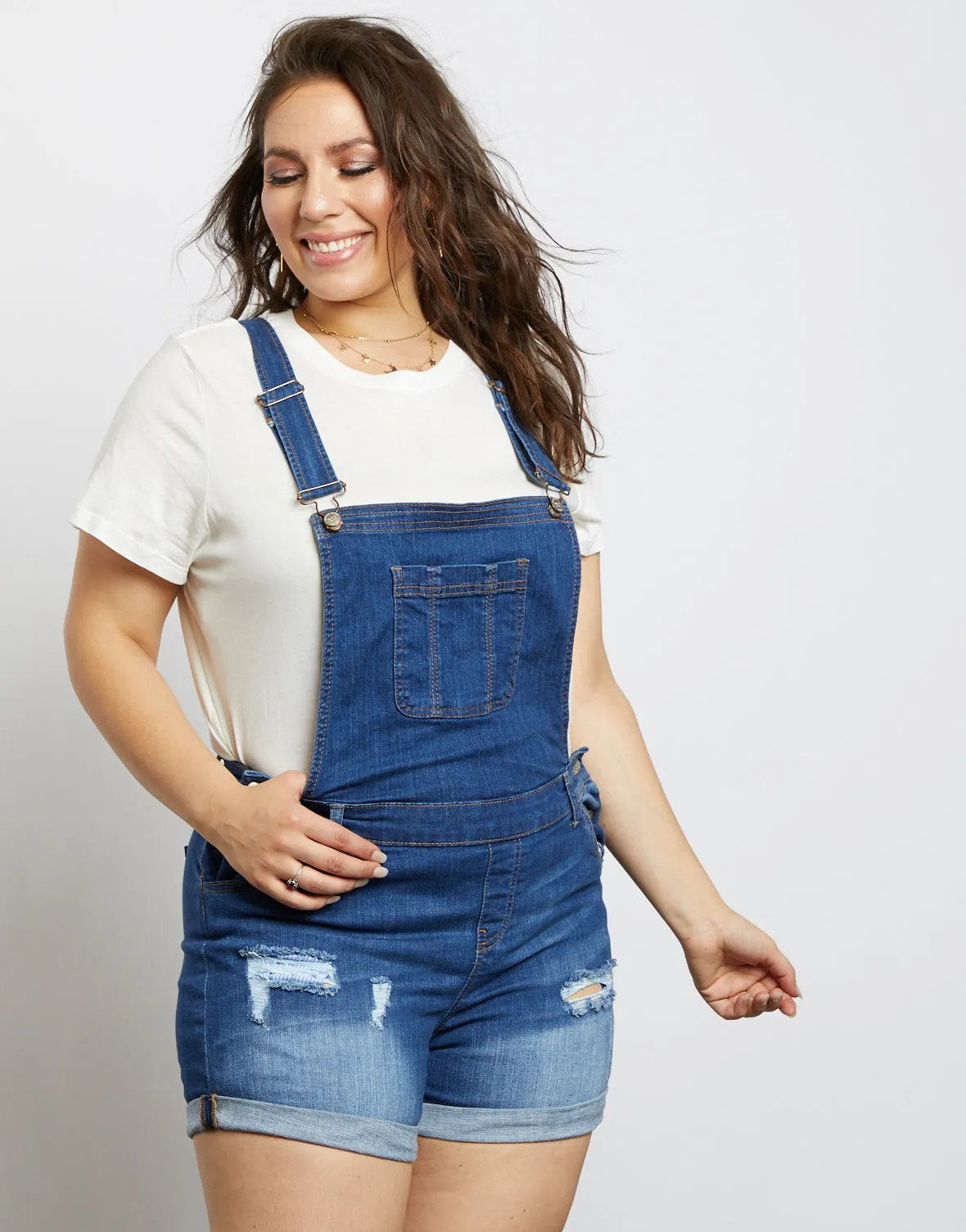 Plus Size Avery Denim Overalls