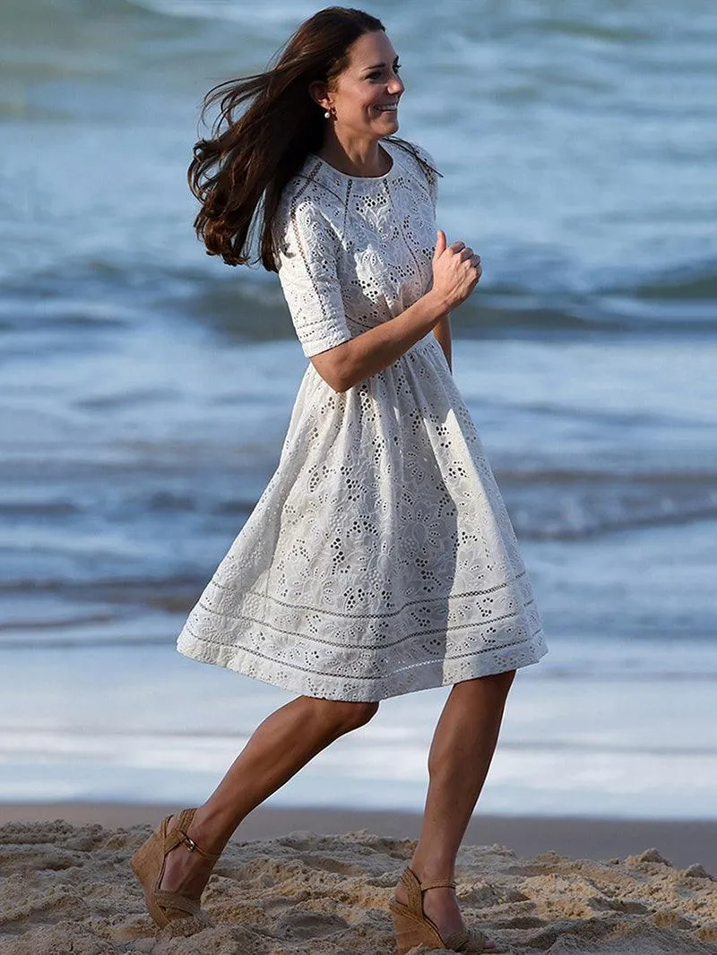 Princess With The Same White Lace Dress