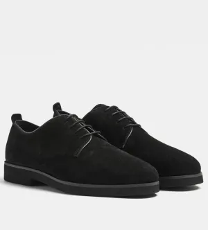 River Island Rudy Black Suede Casual Derby Mens Shoes