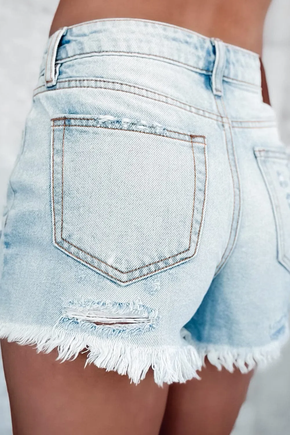 SALE - Ahmed Distressed Denim Shorts