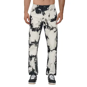 SLAY. Men's White & Black Tie Dye Denim Jeans