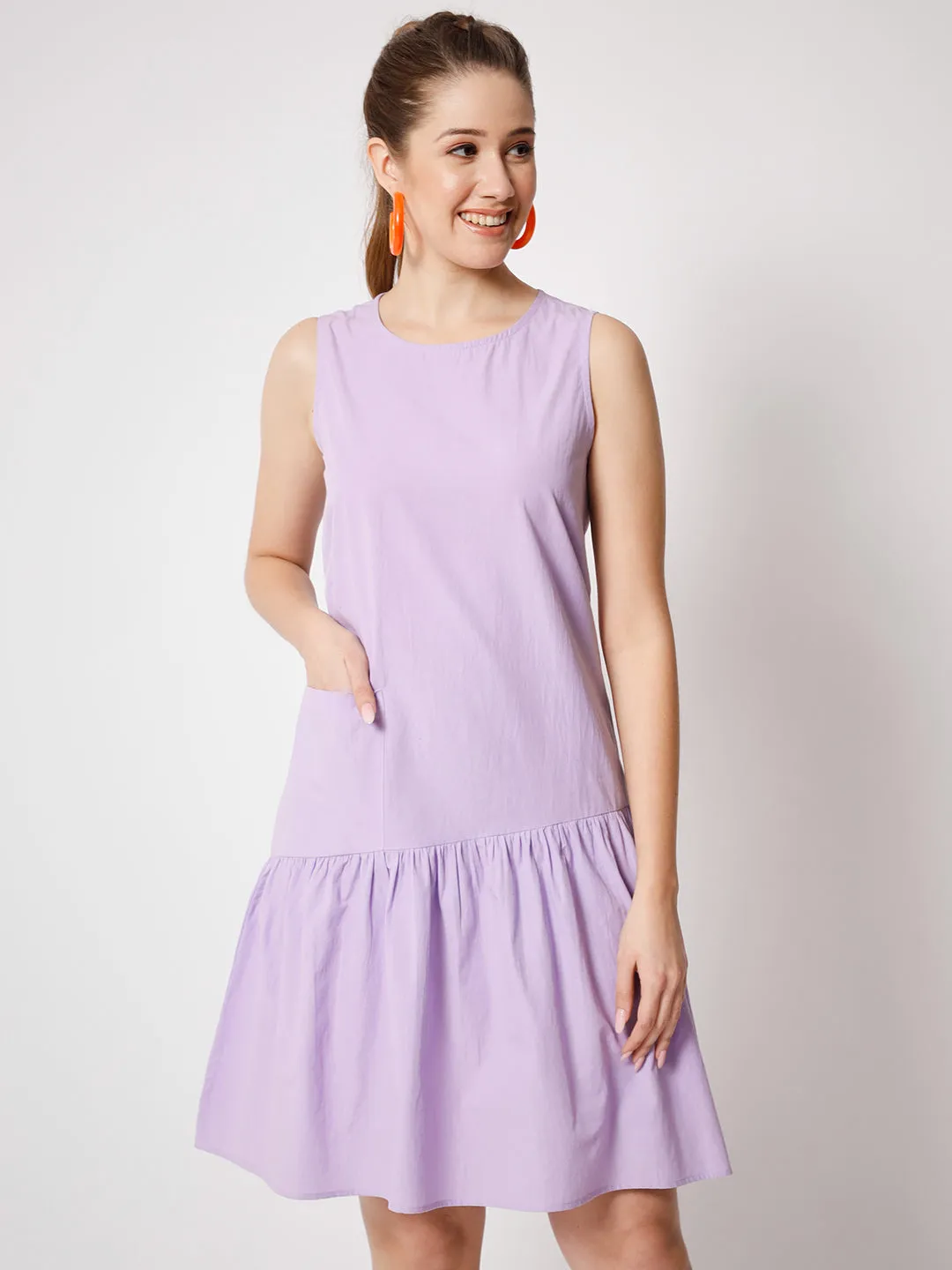 Sleeveless Drop-Waist Dress