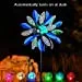 Solar Wind Spinner Arabesque 75in Multi-Color Seasonal LED Lighting Solar Powered Glass