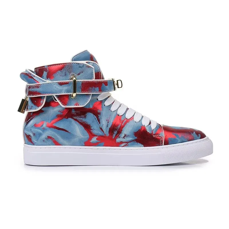 Streetwise Graffiti Cow Leather High Tops