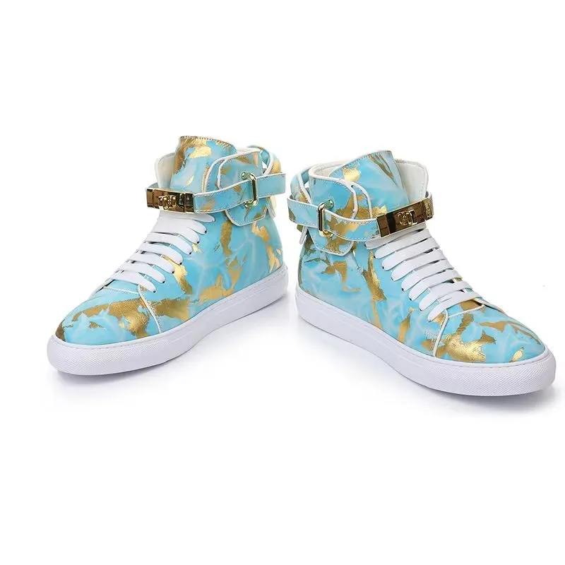 Streetwise Graffiti Cow Leather High Tops