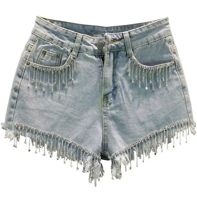 Tassel Personality Denim Shorts