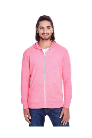 Threadfast Apparel 302Z: Unisex Triblend Full-Zip Light Hoodie