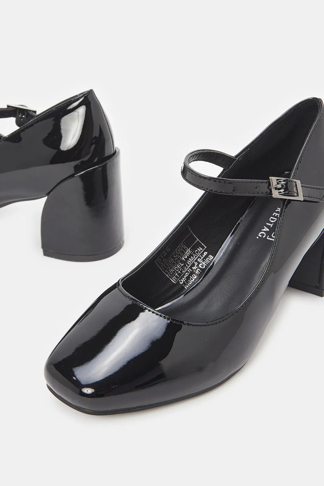 Women Black Patent Mary Jane Shoes